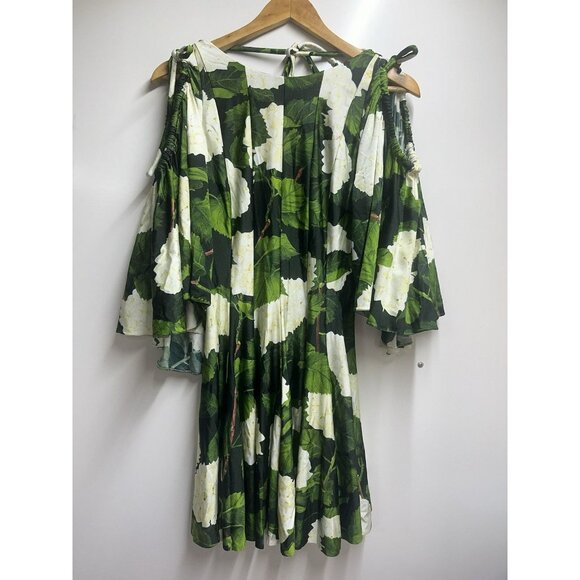 Oscar de La Renta NWT NEW Hydrangea Cold Shoulder Jersey Dress Size 4 Small - Picture 3 of 11
